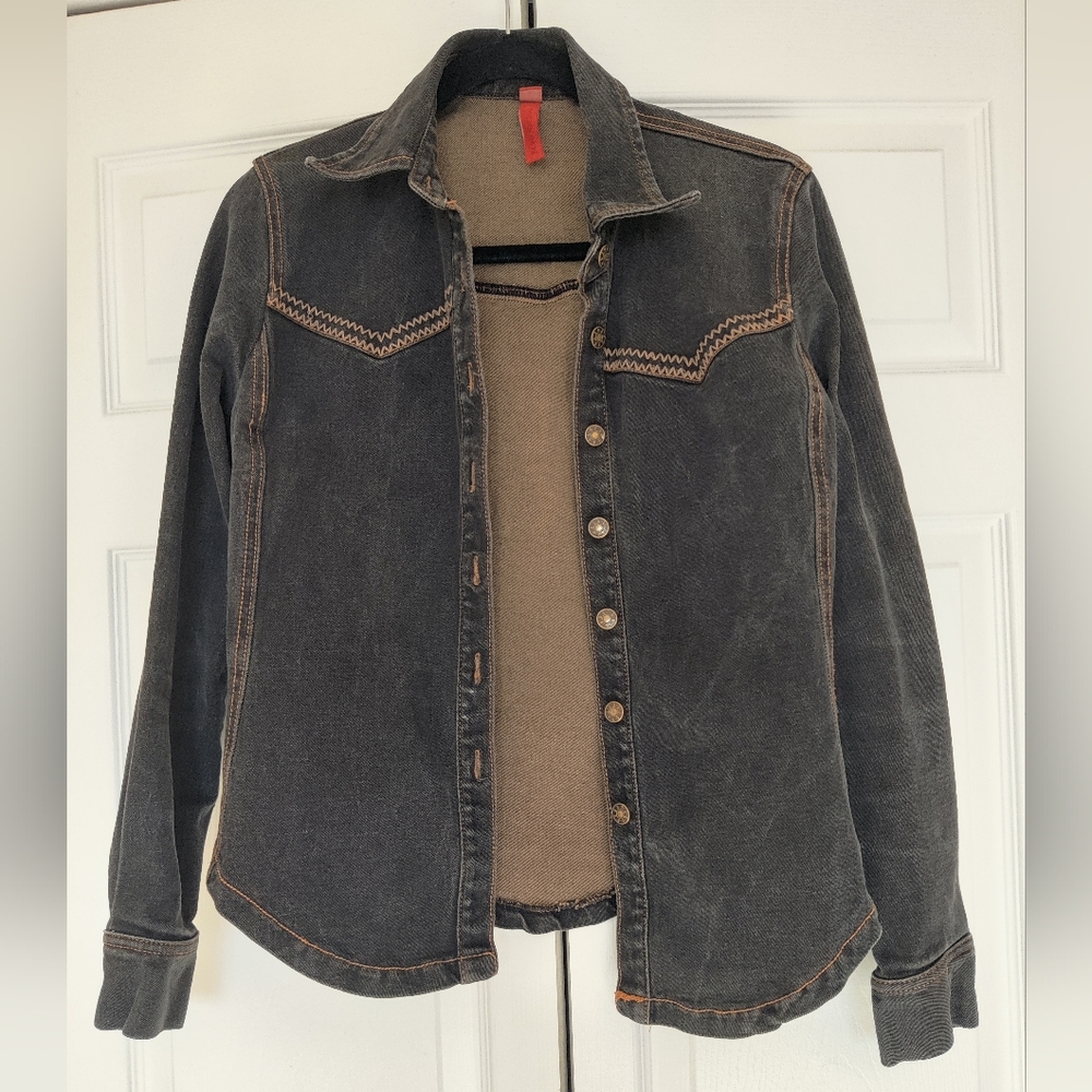 Denim Button Jacket - image 2